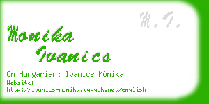 monika ivanics business card